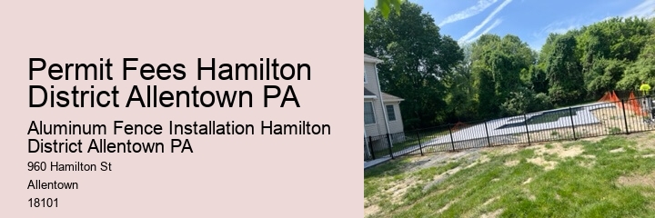 Permit Fees Hamilton District Allentown PA